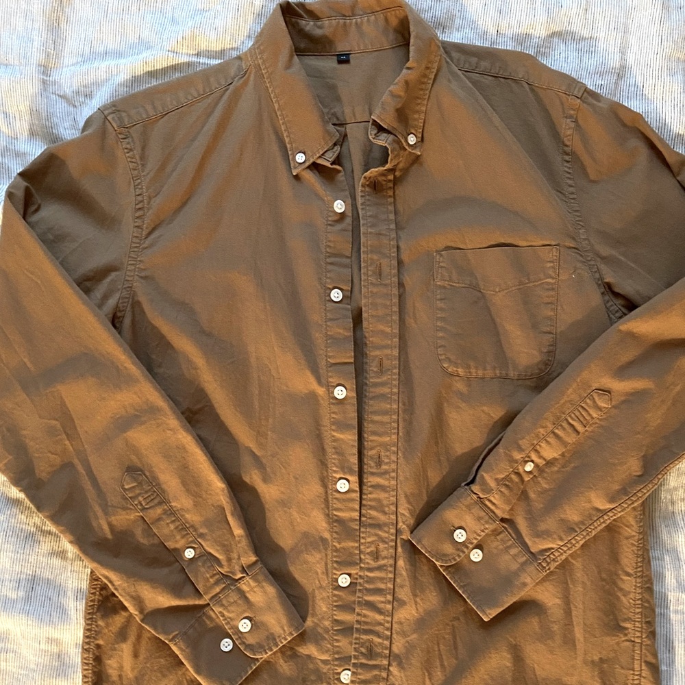 Muji organic cotton button down Oxford